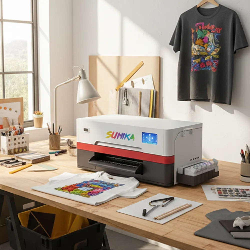 Sunika A3 Warm Peel Digital DTF Printer T-Shirt Printing Machine with EPS XP600 Printhead