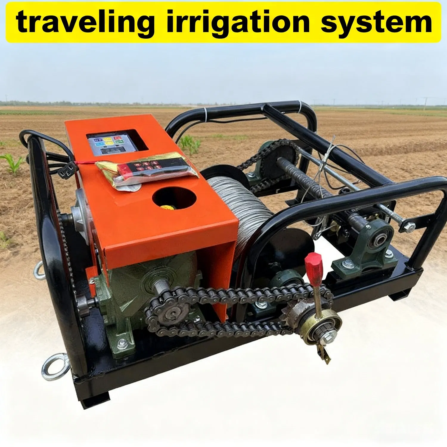 Electric Winch Agricultural Mobile Farm Smart Irrigation Sprinkler System