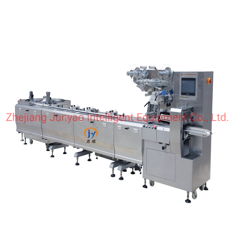 Macchina confezionatrice a cuscino automatica per barrette di wafer ai fiori completamente automatica