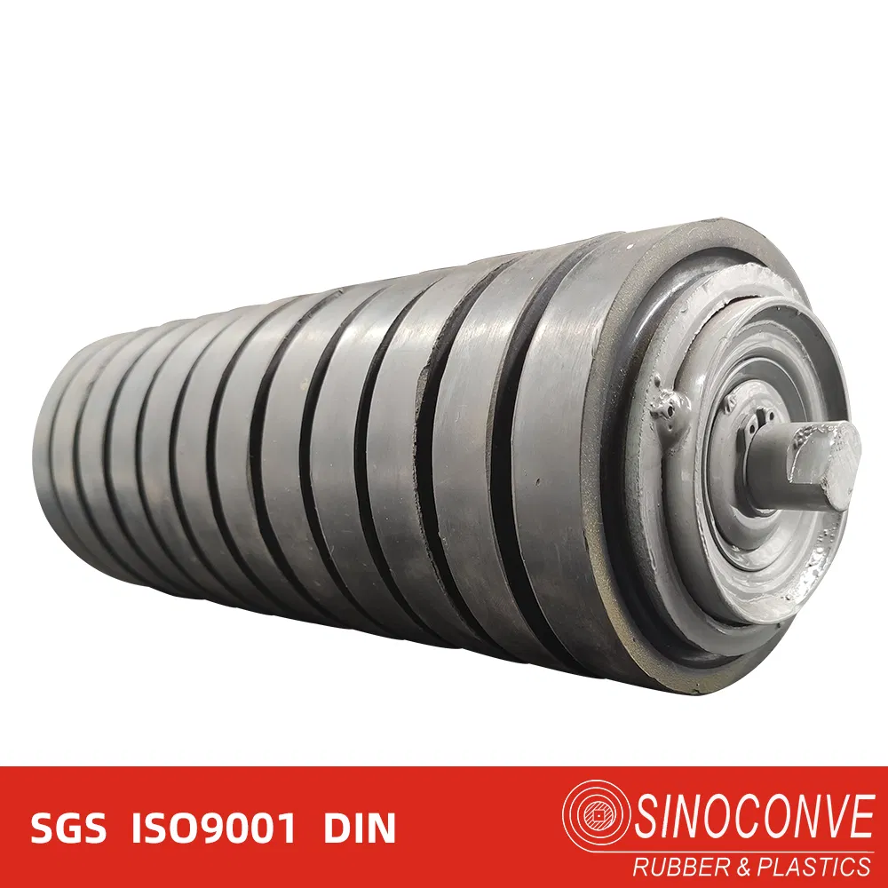 Superior Quality Mining Professional Design Impact Conveyor Roller Rubber Coated Conveyor Rollers