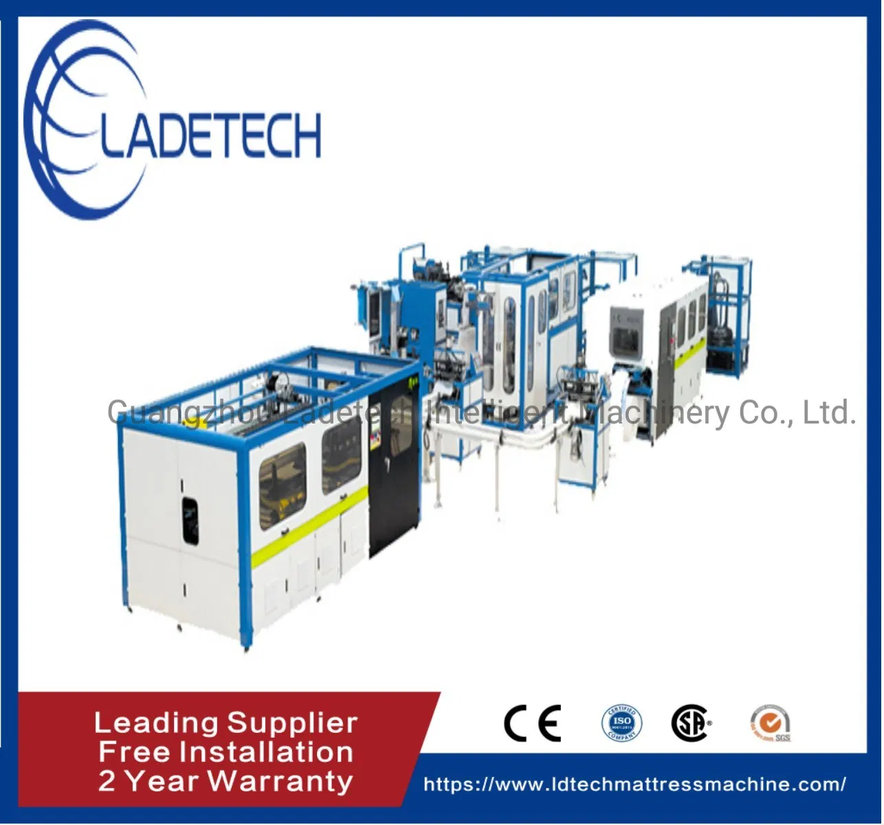 LDT-PSL Linea di produzione completamente automatica ad alta velocità per molle a tasca per materassi (certificata CE)