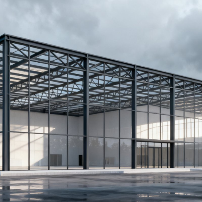 Durable Steel Structure Cyclone-Resistant Church, Warehouse and Workshop Building
