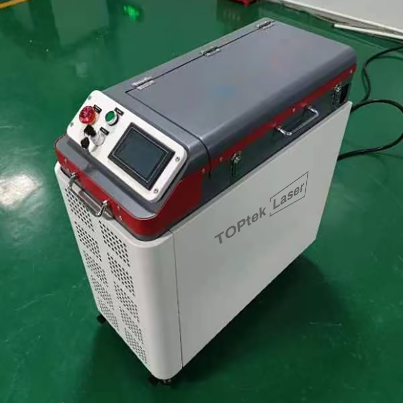Toptek Laser Handheld Metal Rust Removal Pulse Fiber Laser Cleaning Machine for Metal Surface Cleaning, Oxide Removal, Oil Removal