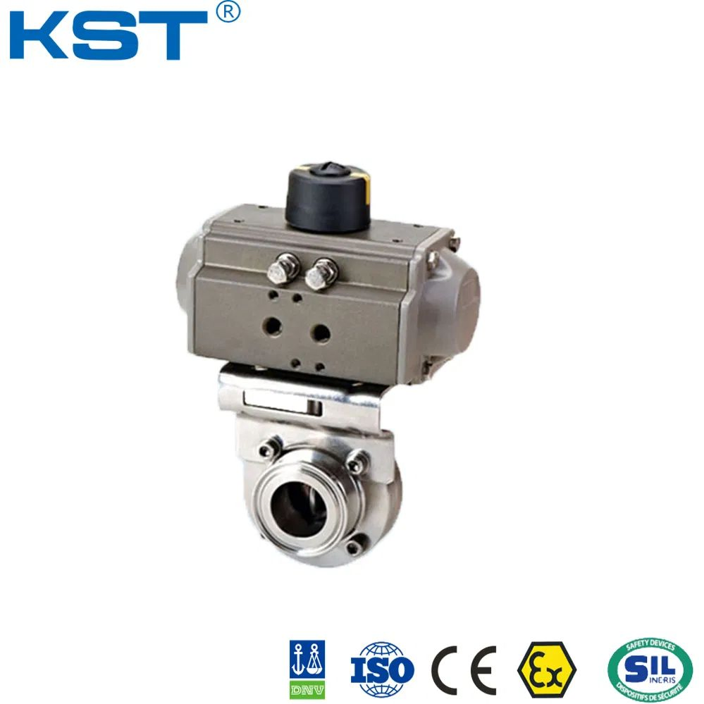 Pneumatic Sanitary Butterfly Valve Welding End