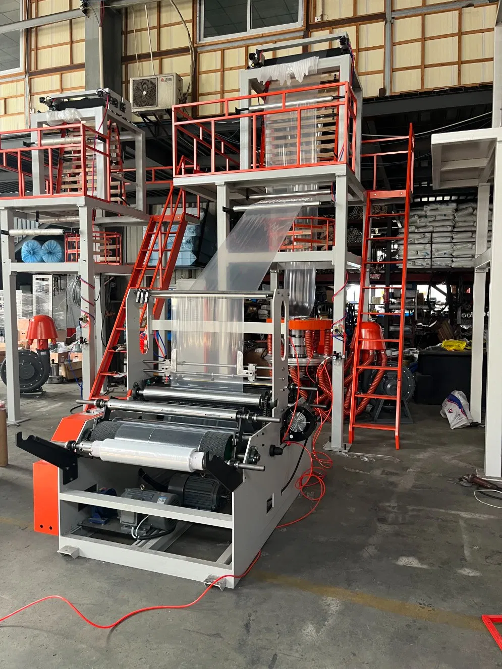 High-Response AB Courier Bag Film Blowing Machine, Courier Bag Film Extruder Machine