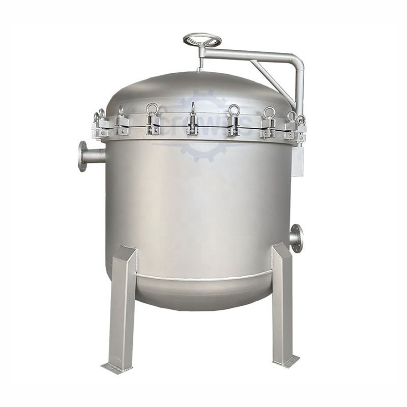 Industrial Water Treatment Machine Stainless Steel Multi Bag Filter Housing