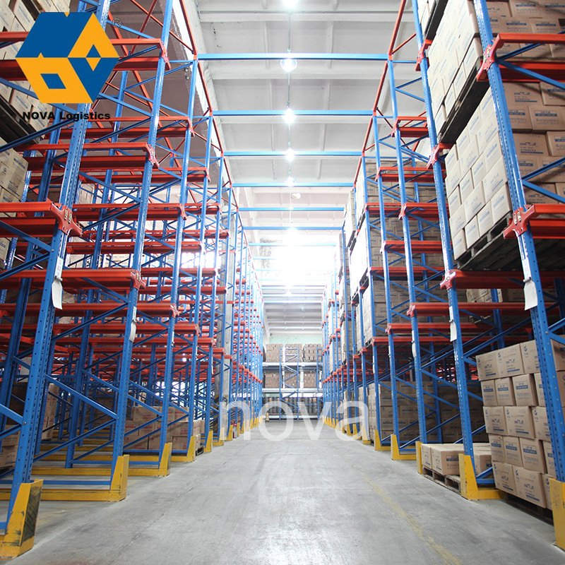 Customized Q235 Steel Metal Storage Drive-in Rack Shelves Industrial Warehouse Heavy Duty Pallet Racking Beam Frame Forklift Truck Drive in Rack