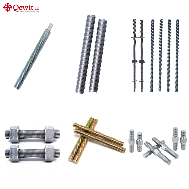 DIN976-1 Carbon/Stainless Steel Brass Threaded Stud Rod Self Colour/Zinc Plated/HDG/Dacromet