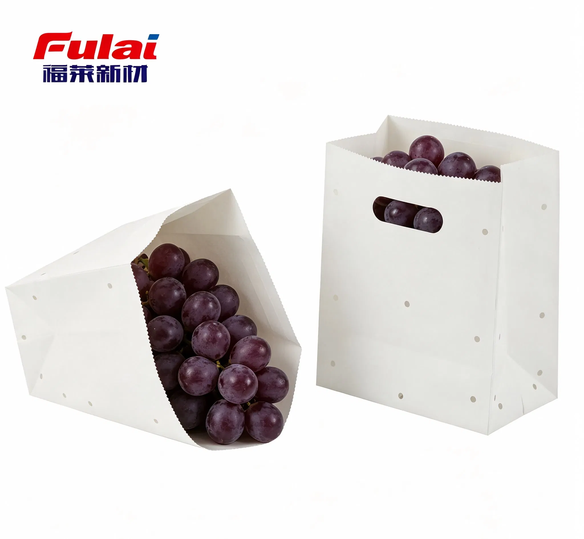 Borsa in carta kraft riciclabile degradabile ecologica per refrigerazione della frutta con logo personalizzato