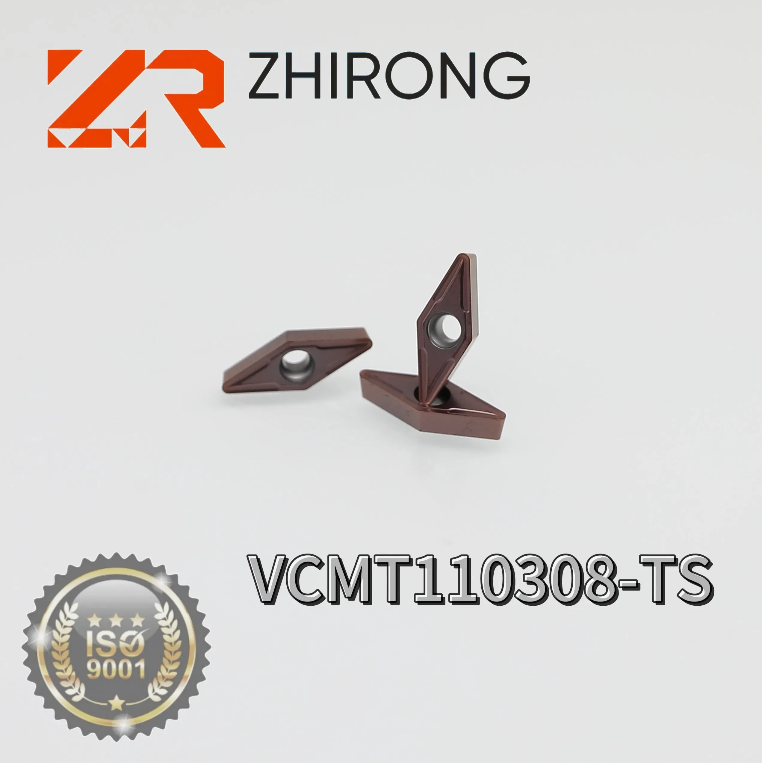 Inserire in metallo duro Zhirong Vcmt110308-Ts per utensile da taglio CNC