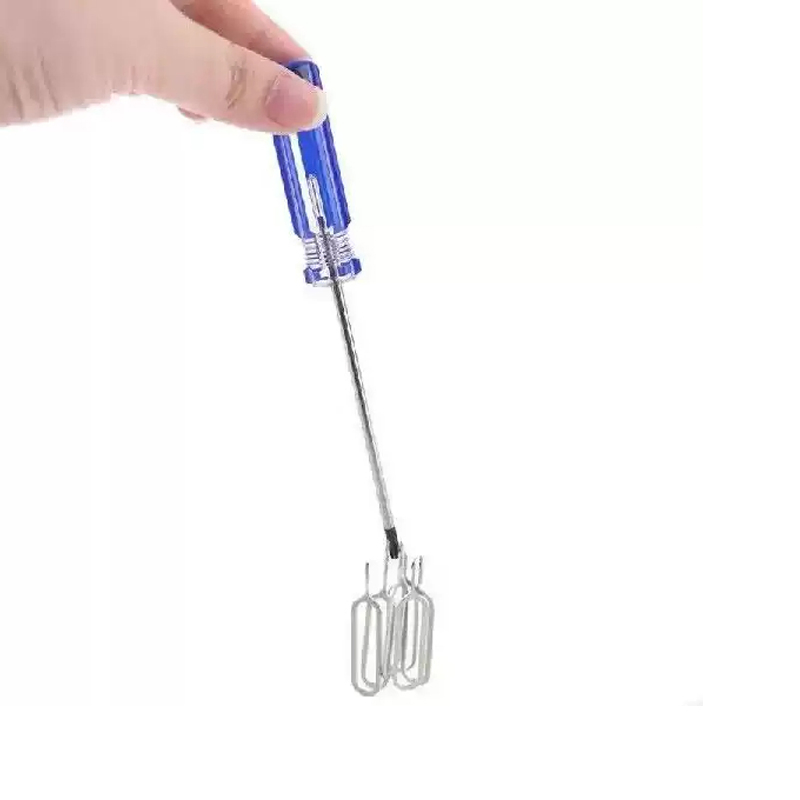 Cacciavite a croce professionale con punta magnetica, manico in plastica trasparente blu, testa a croce classica, 600 mm, per uso domestico e industriale