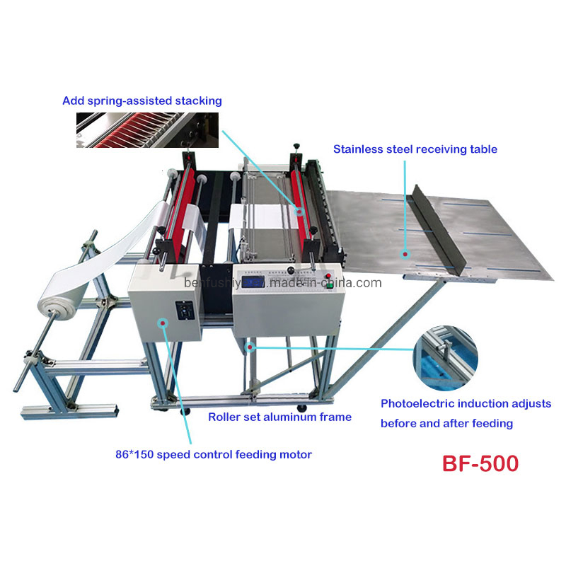BF-500 Bubble Film Non-Woven Self-Adhesive Paper Plastic Film Roll to Sheet Cutting Machine Roll Sheet Forming Machine