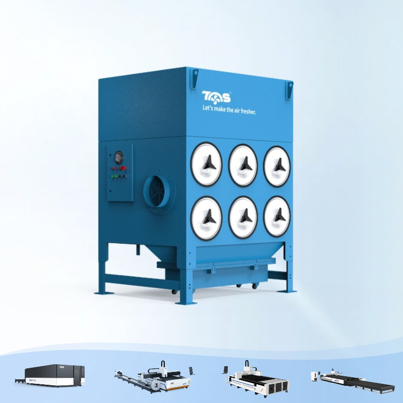 Collettore di polvere ad alta efficienza da 7,5 kW con 6 cartucce per la pulizia industriale dell'aria