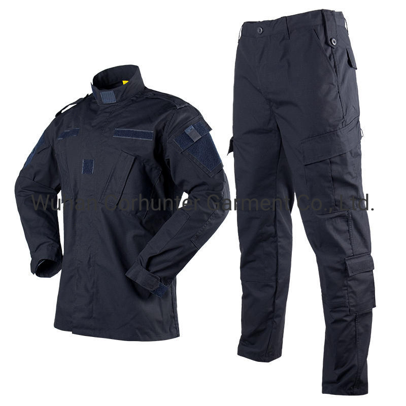 Custom Black Navy Blue Security Guard ACU Uniform