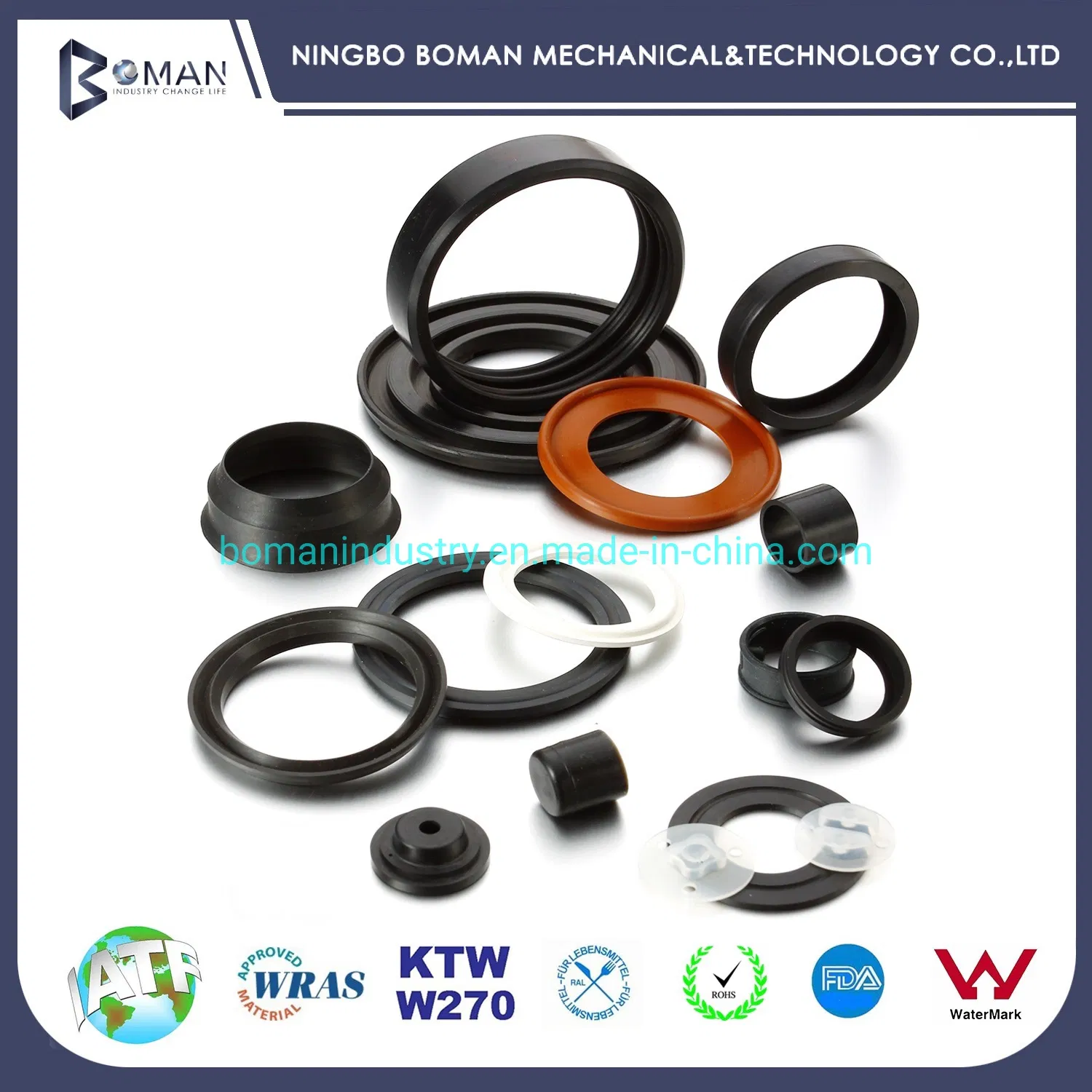 حلقة مسطحة من مطاط NBR/EPDM/سيليكون، حشية مطاطية