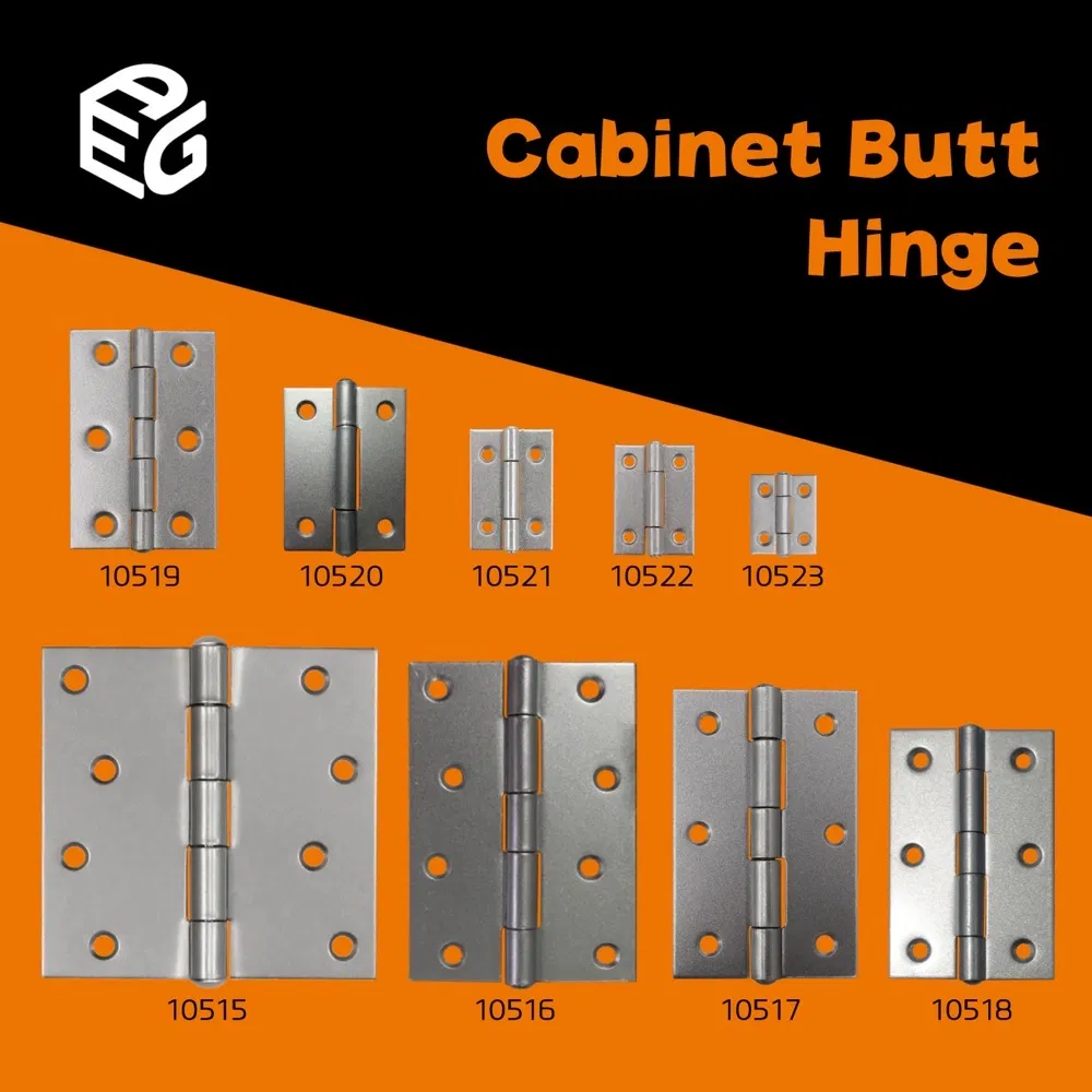 Compact 1" Cabinet Hinge - 1.2mm Steel Silver Lacquer Finish 1" Hinge