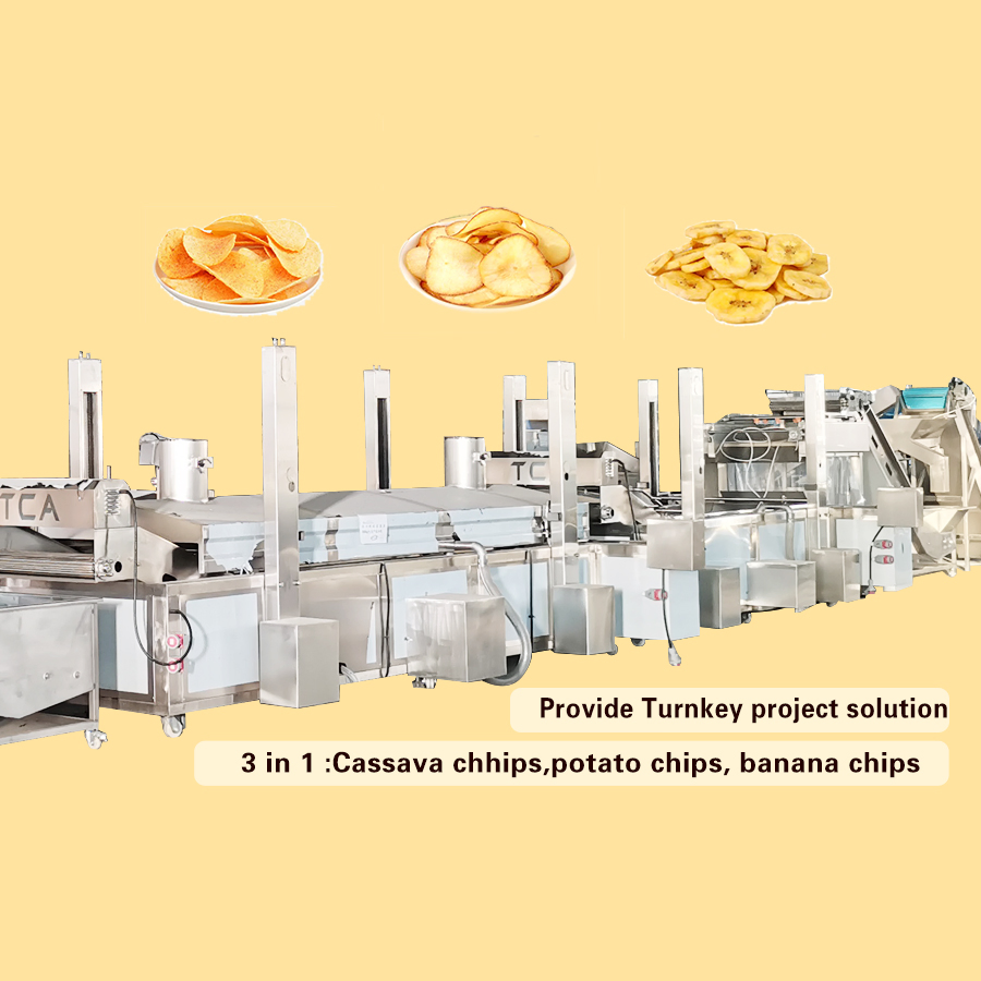 CE 50kg-2000kg Fully Automatic Potato Chips Banana Chips Production Line Making Machine Equipment