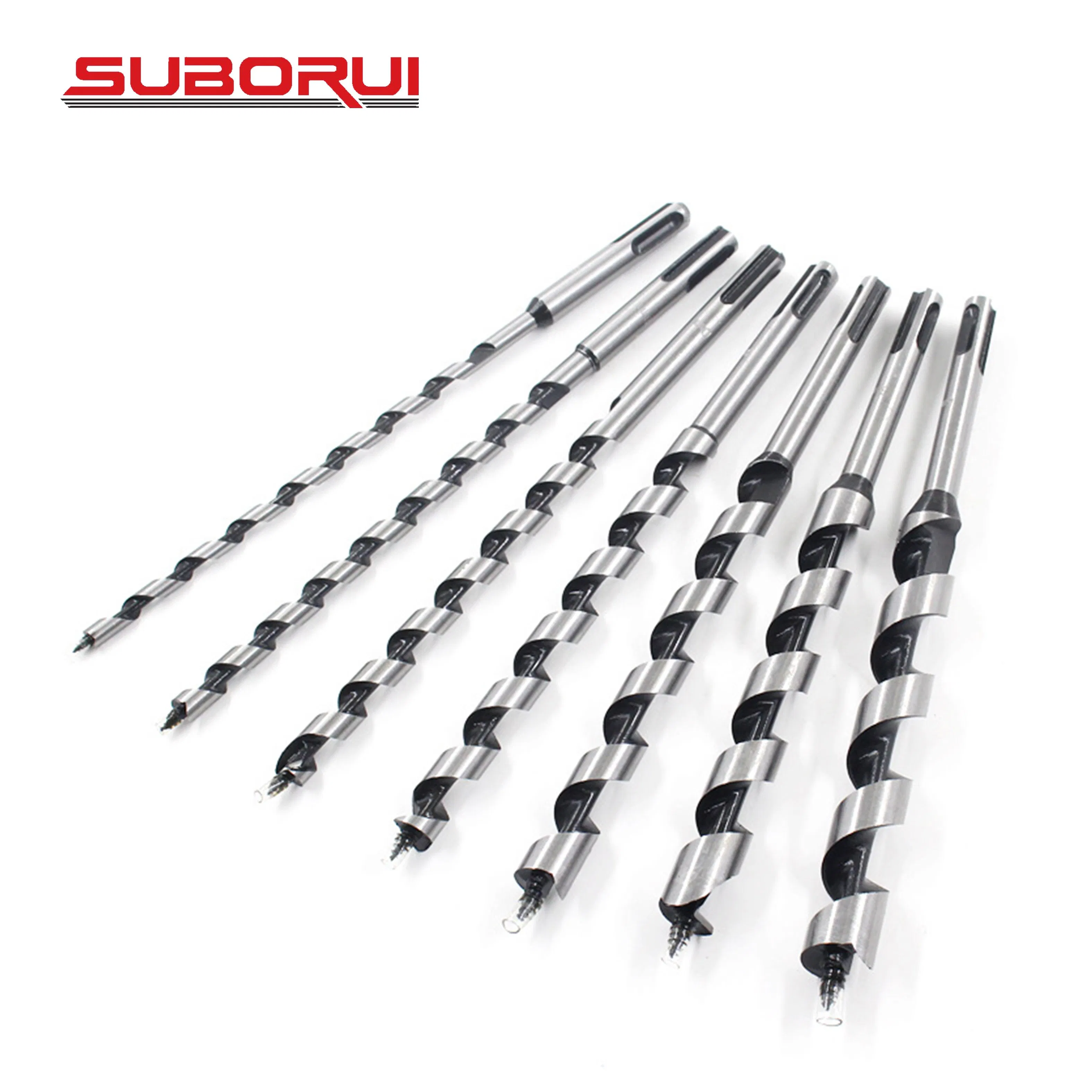Suborui Carbon Steel SDS Shank Wood Auger Long Drill Bit for Wood Deep Drilling