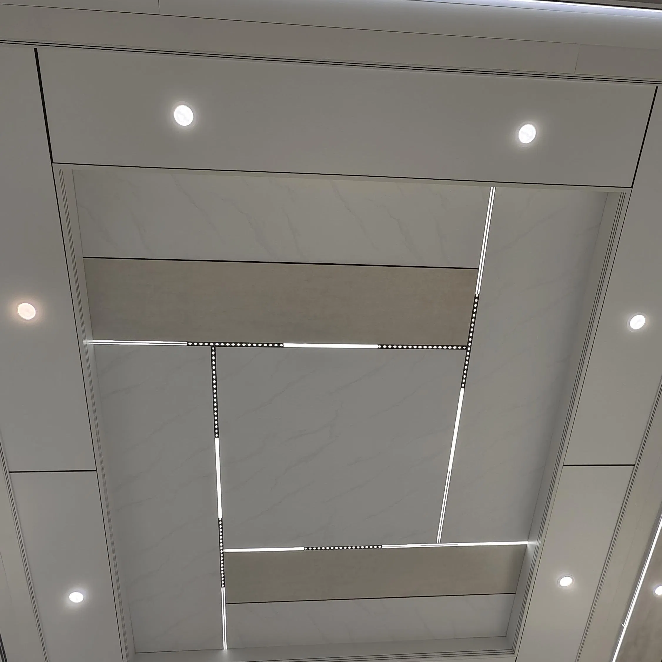 Sistema magnetico a nido d'ape per soffitti di camere bianche e ospedali, pannelli smontabili 625X625 mm, rivestimento antibatterico, certificato ISO Classe 6, accesso facile