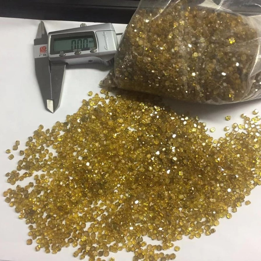 Yellow Single Crystal Uncut Diamond