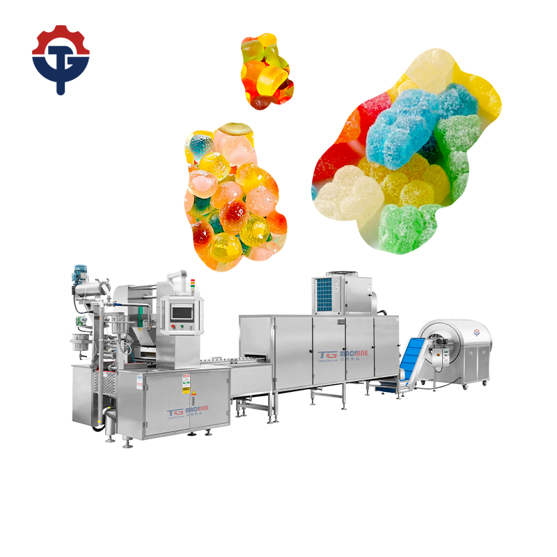 Vollautomatische Gelee-Bonbon-Produktionslinie Gummibonbon-Maschine