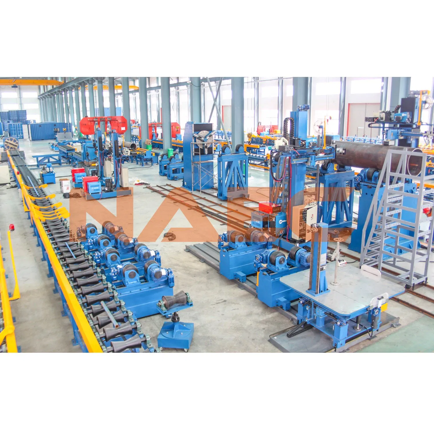 Línea de producción de unión y fabricación de tuberías