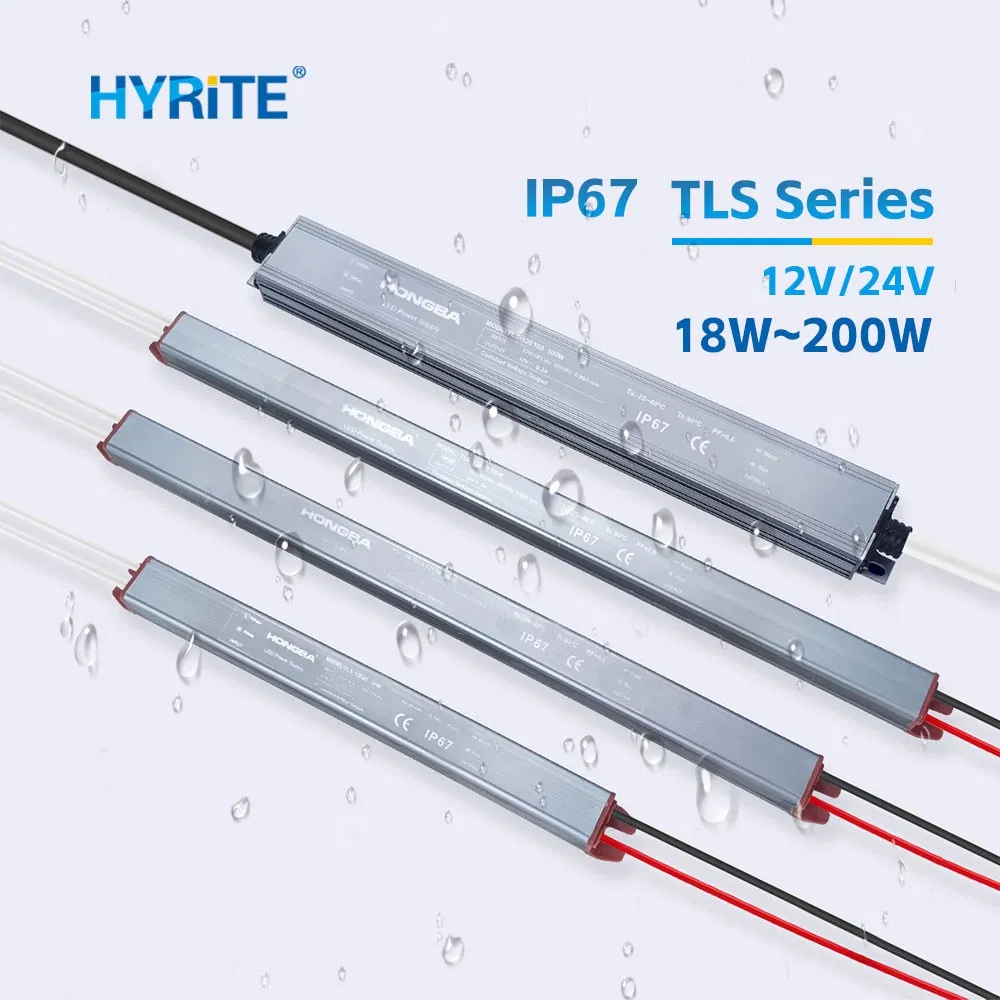 Slim IP67 Wall Light Outdoor 12V 24V Waterproof LED Driver Switching Power Supply for Light Box Bathroom Mirror