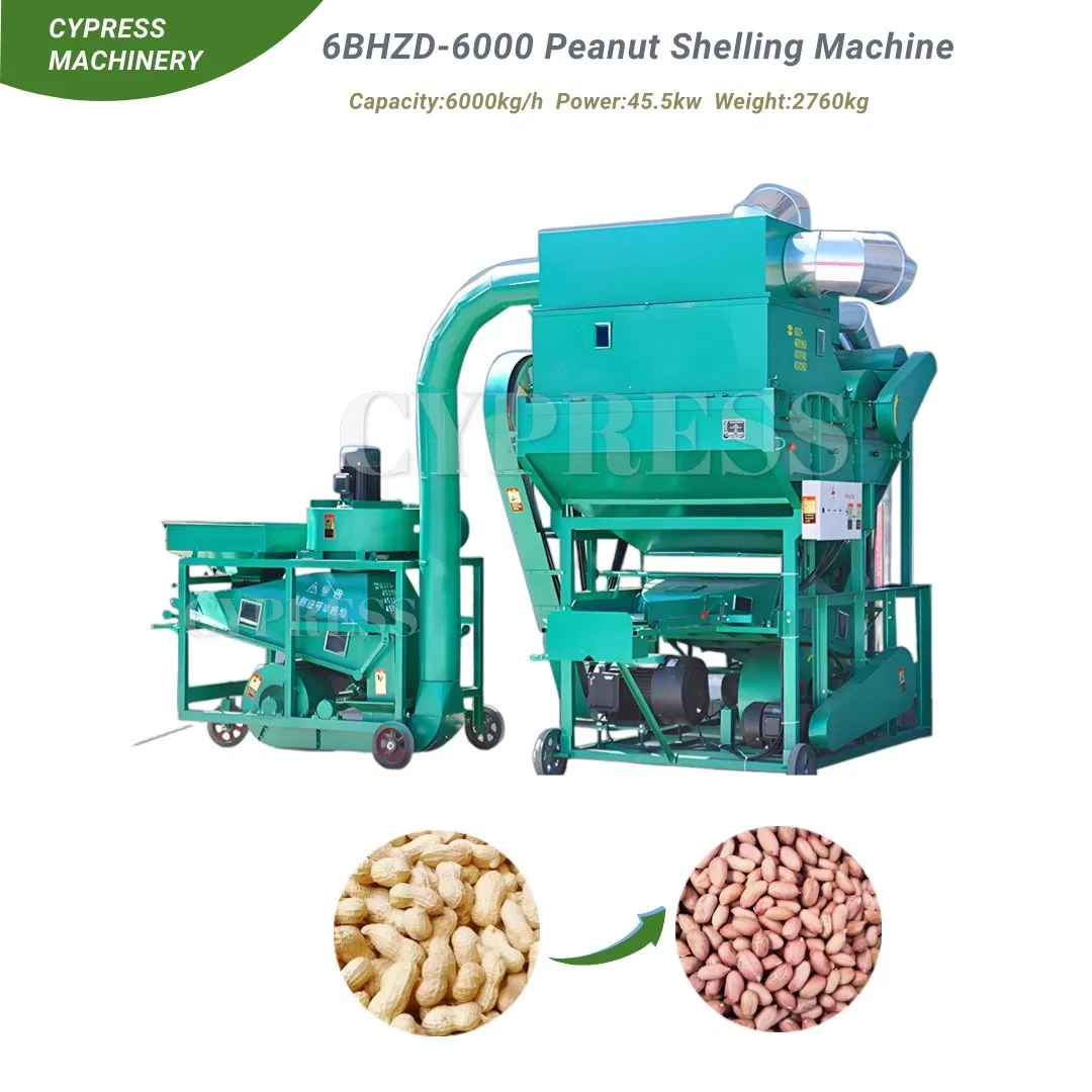 6000-8000kg/H Automatic Groundnut Shelling Machine Peanut Decorticating Shell Remover Machine