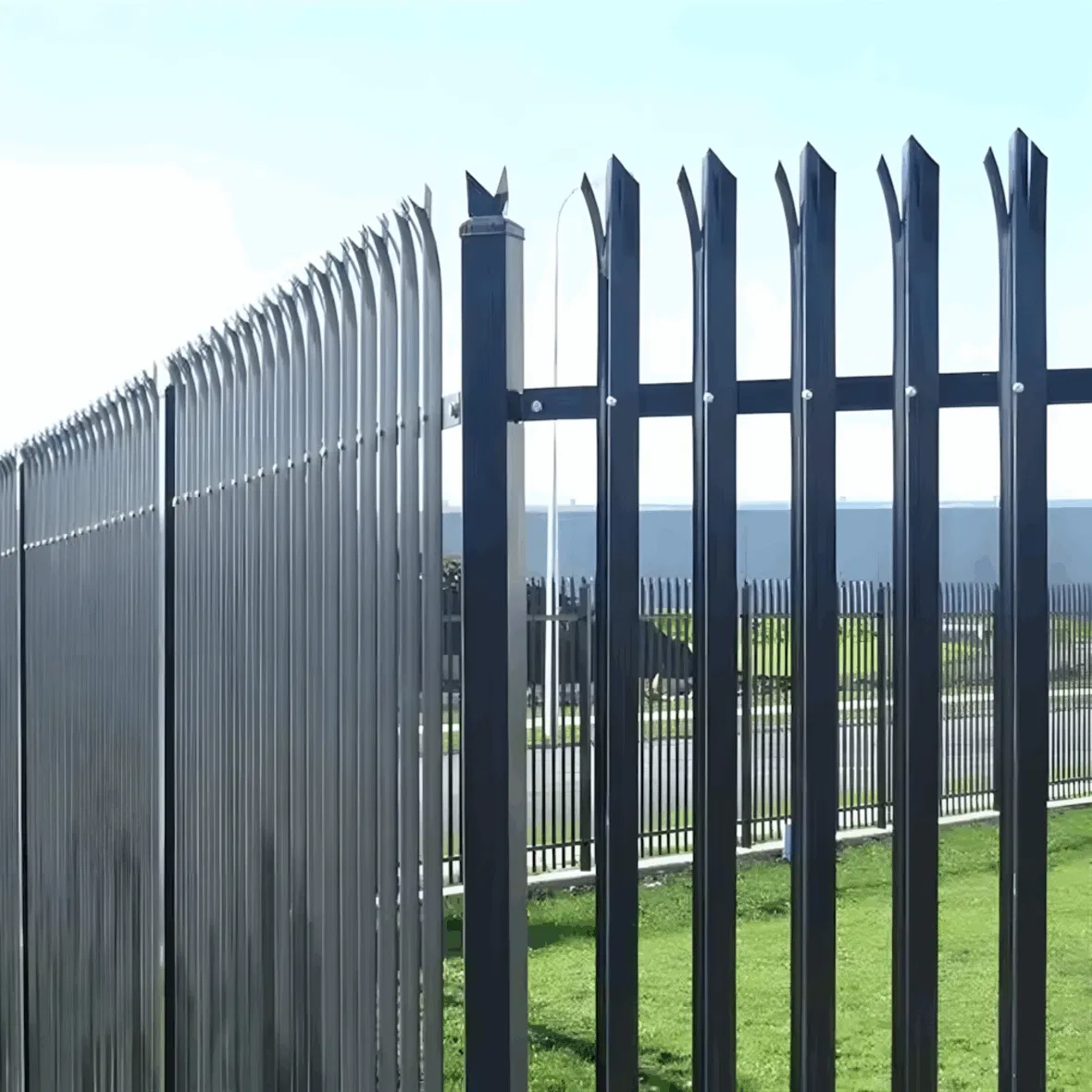 Hot Dipped Galvanized Steel Palisade Fencing PVC Security Palisade Fence Panel