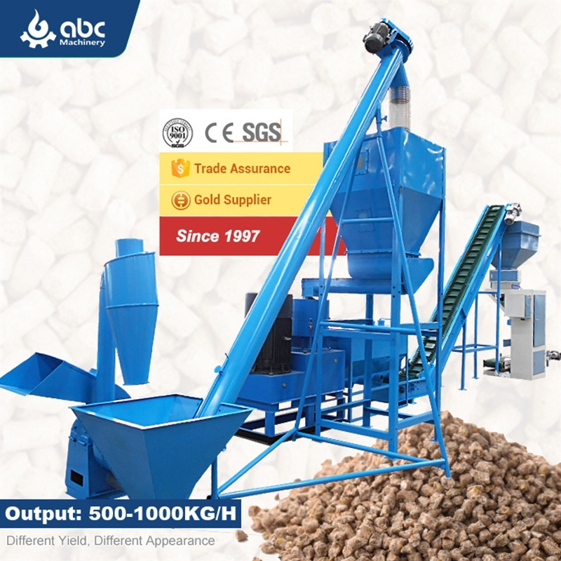 600-800kg/H Farm Use Rice Husk Animal Feed Mill Production Line