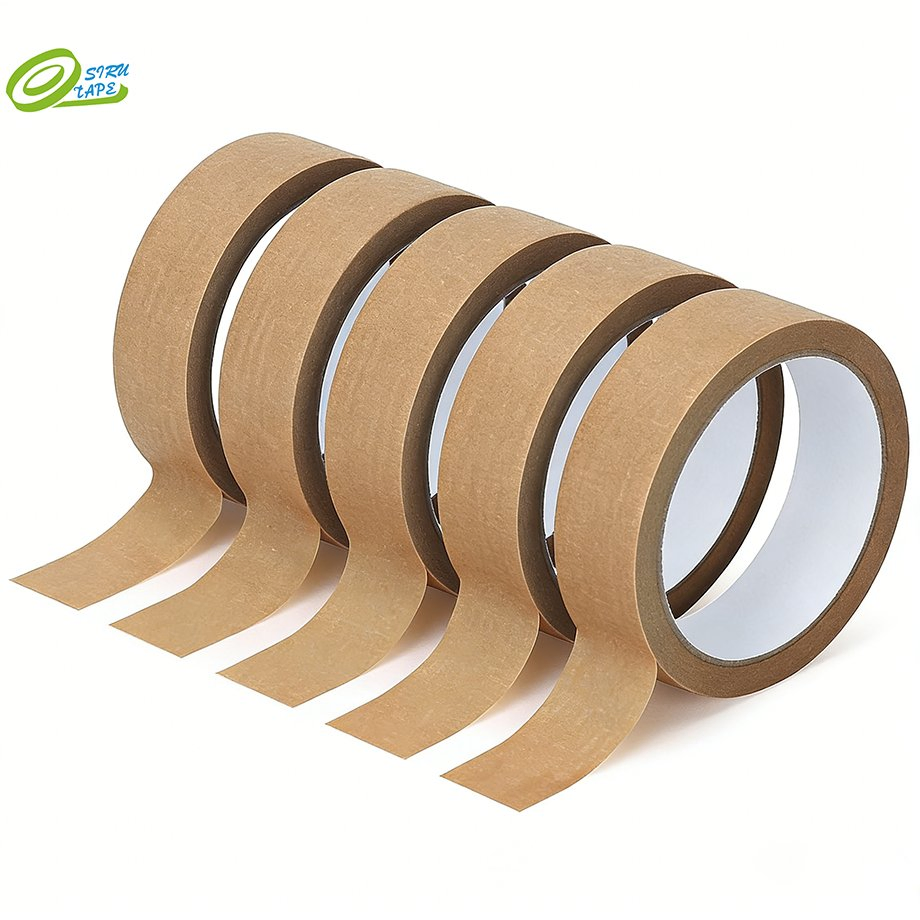 Custom Brown High Temperature Crepe Kraft Paper Automotive Masking Tape for Car Painting