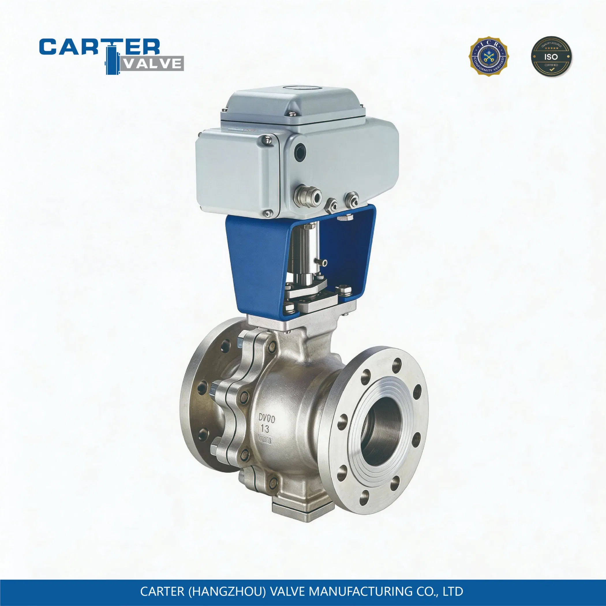 Flanged Explosion-Proof Electric Actuated Full Bore Ball Valve for Industrial Service, On-off Control Type, WCB Carbon Steel / CF8 / CF3M Body Material