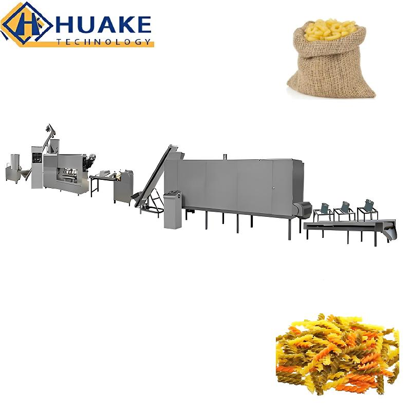 Linea di produzione industriale di pasta alimentare, attrezzatura estrusore per la produzione di maccheroni, macchina per la produzione di noodles fusilli conchiglie penne