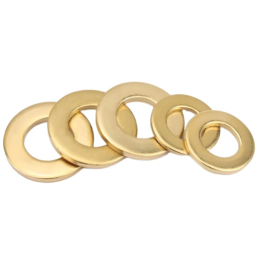 ASME ANSI DIN125 Standard & Non-Standard M4-M48 Copper Material Brass Flat Washer