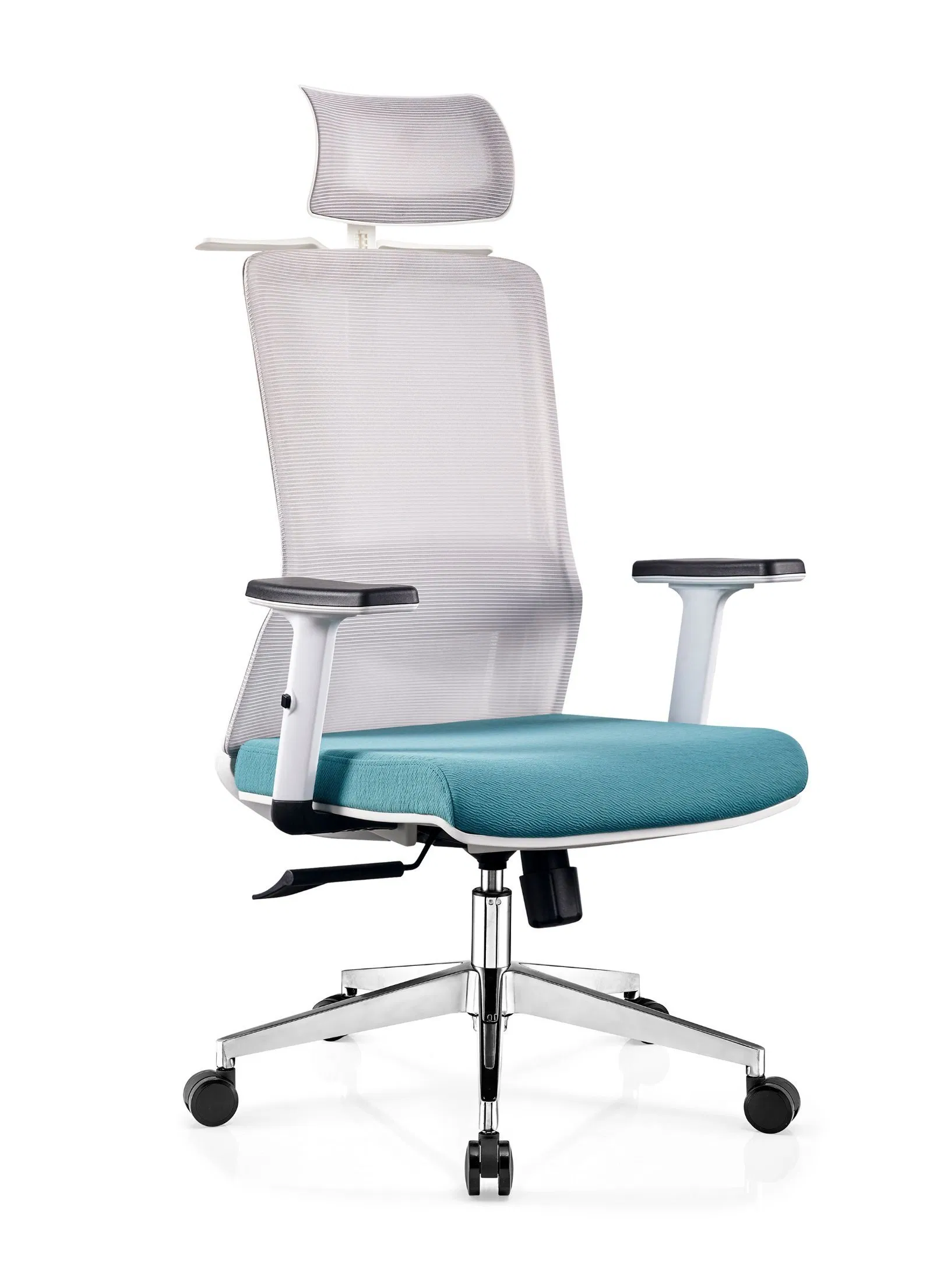 Silla de oficina ejecutiva ergonómica moderna para capacitación y computadora con reposacabezas ajustable giratorio
