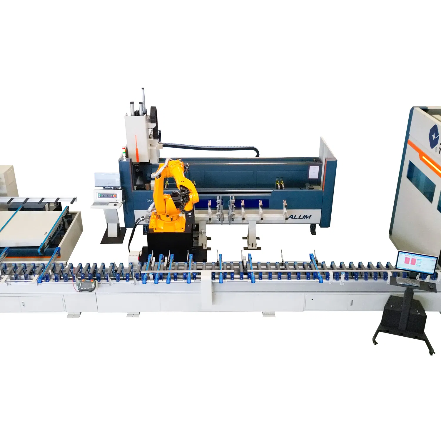 Ligne de production intelligente Tianchen pour portes et fenêtres en aluminium - Laser, fraisage et automatisation robotisée