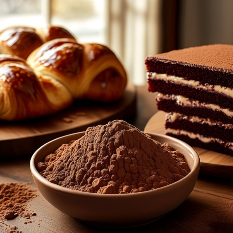 Cacao in polvere naturale biologico premium per dolci e cucina