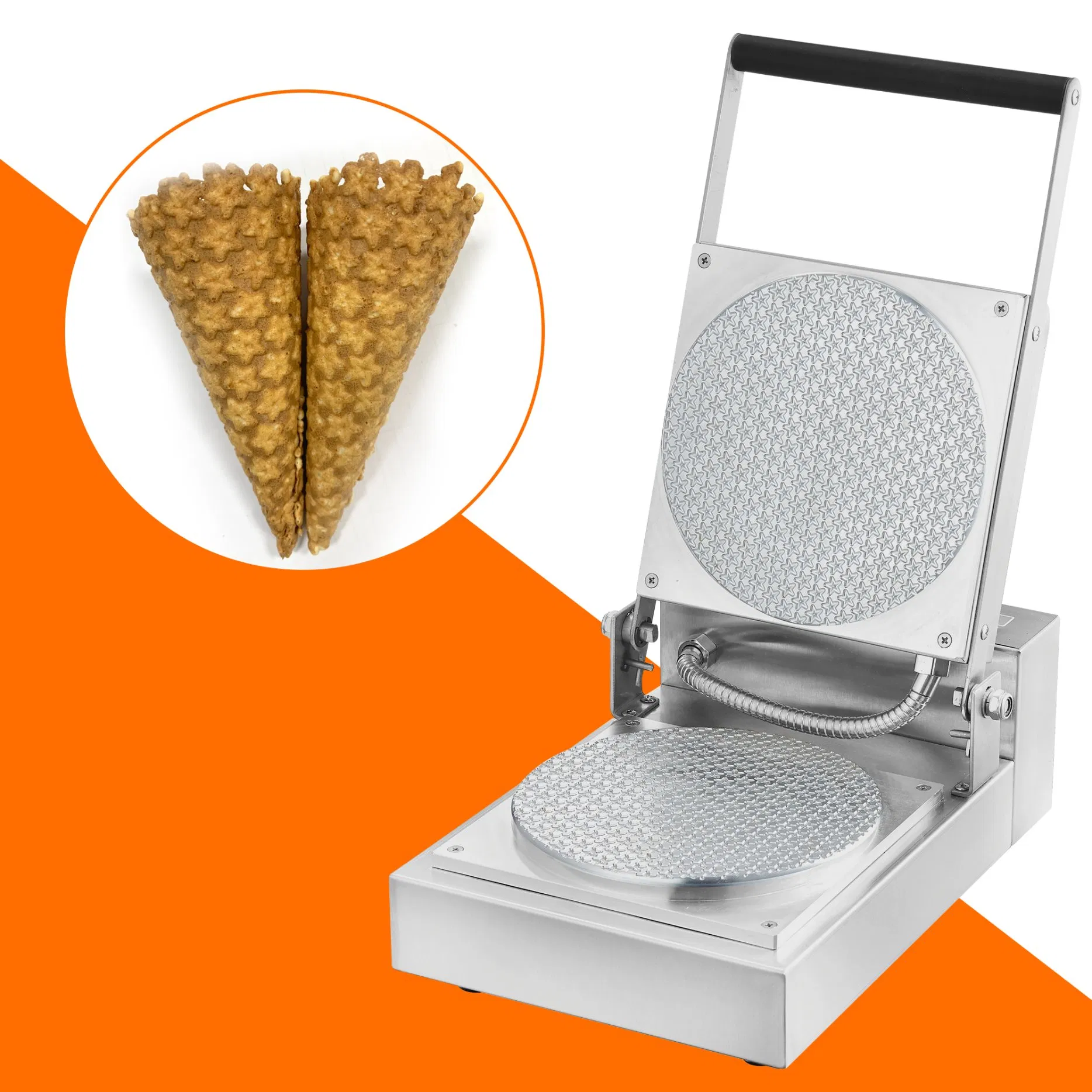 Machine à gaufres personnalisée électrique pour cornet de glace, fabricant de bols de gaufre avec CE