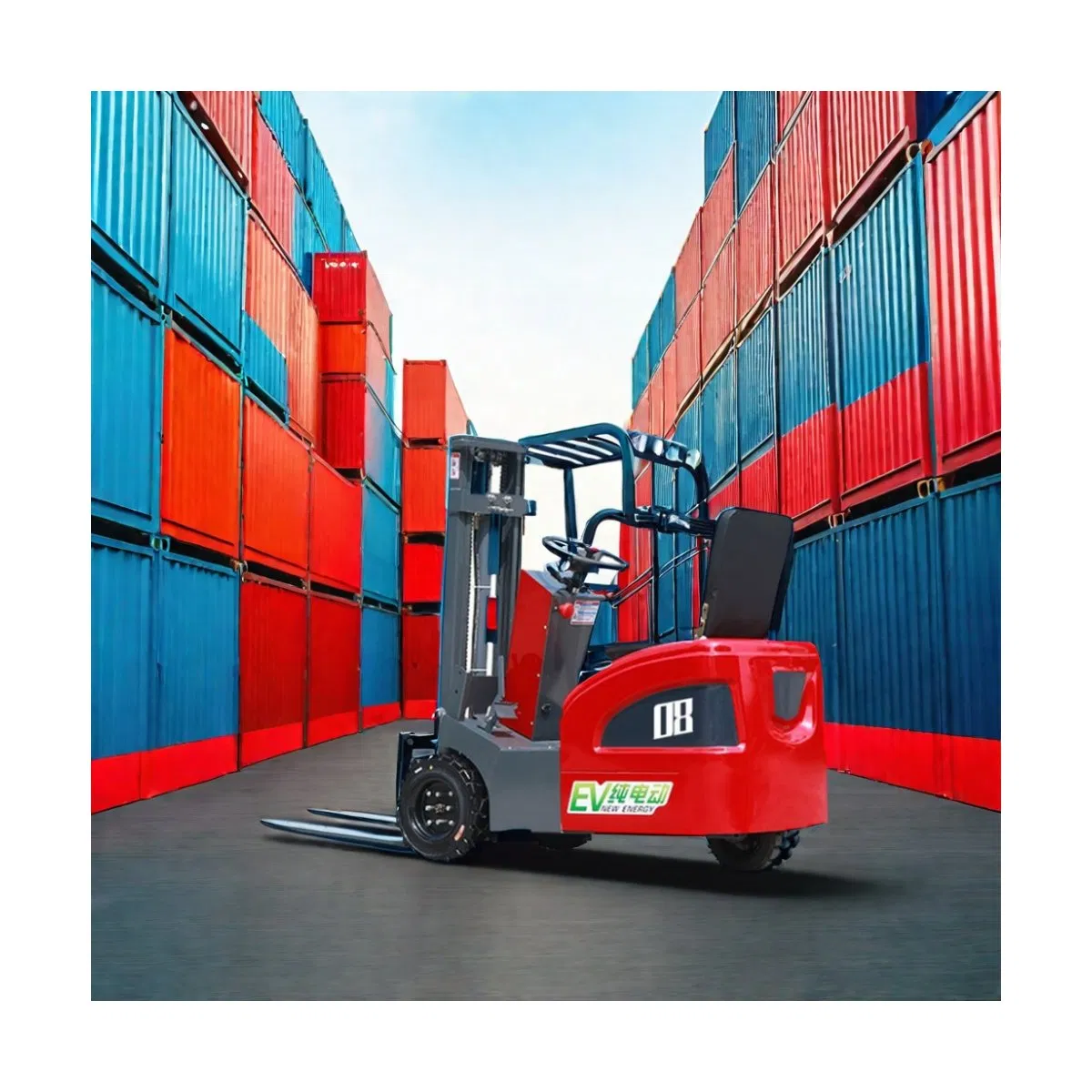1.5t 2t 3t 3.5t 4t 4.5t 5t Warehouse Lithium Battery Electric Forklift Container Stacker Crane