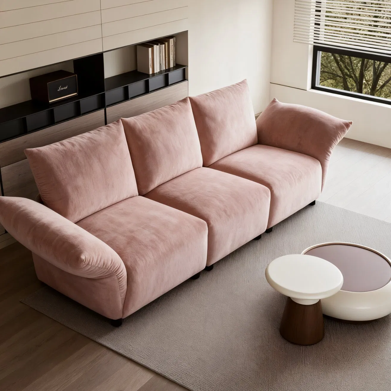 Italian Minimalist Fabric Sofa for Home
