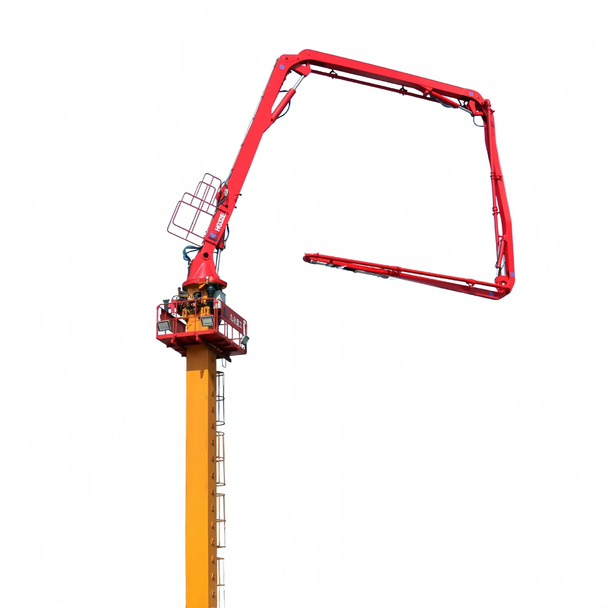 Jiuhe Stationary 33m 28m Concrete Spreader Self-Climbing Concrete Placing Boom Without Balance Weight