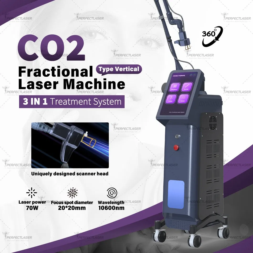 CE FDA Certified 70W Vaginal Tightening Painless Dermabrasion Fractional CO2 Laser Machine