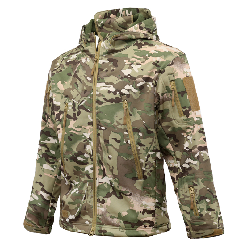 Waterproof Hooded Outdoor Hunting Tactical Softshell Jacket