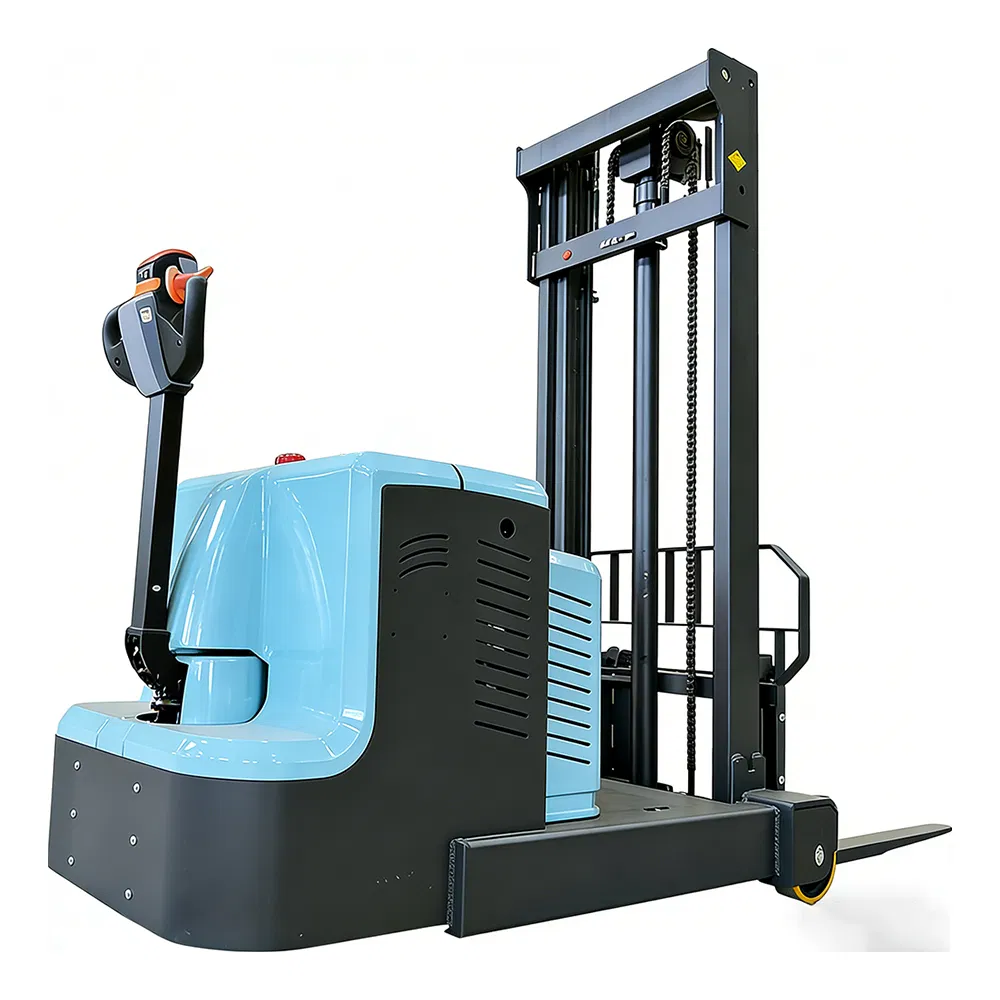 TLM-08-15 40mm Ultra-Low Fork 0.8-1.5 Ton Electric Walkie Stacker for Low Pallets