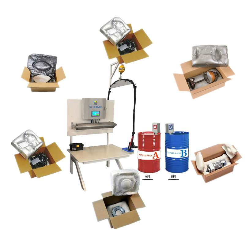 Macchina automatica portatile per il confezionamento e la miscelazione di schiuma PU per prodotti elettronici e semiconduttori