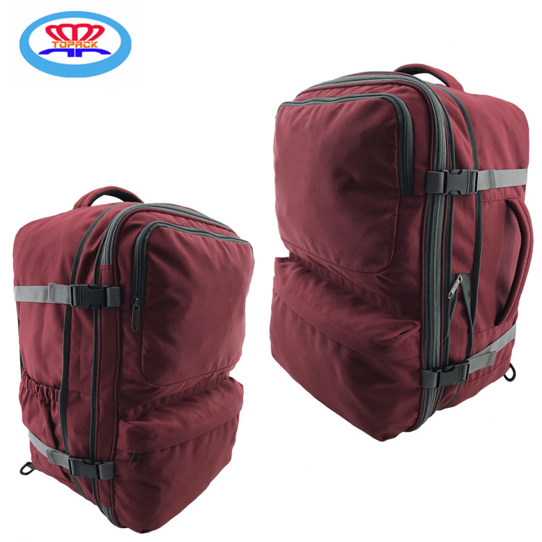 Expandable Travel Backpack Flight Backpack with Extension Zipper