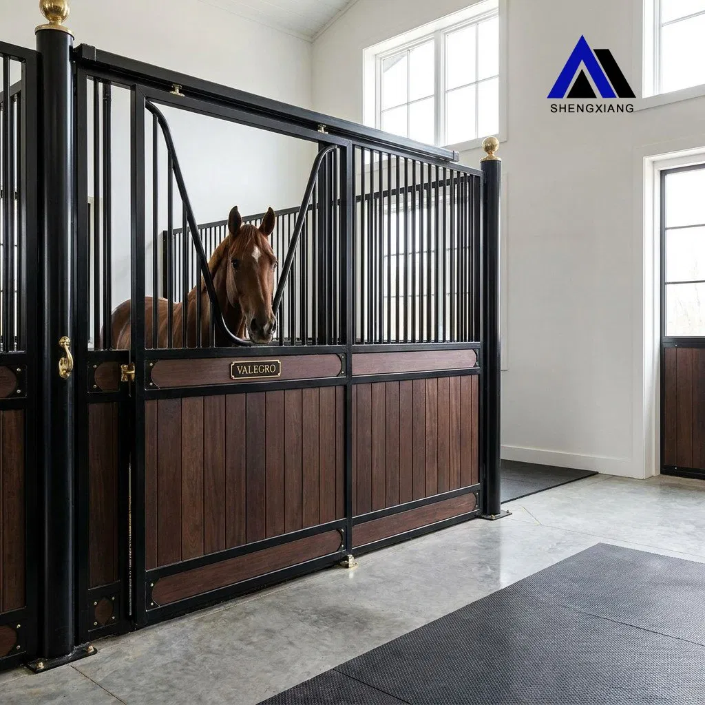 Portable Luxury Horse Stable with Carbonized Bamboo and Steel Parts