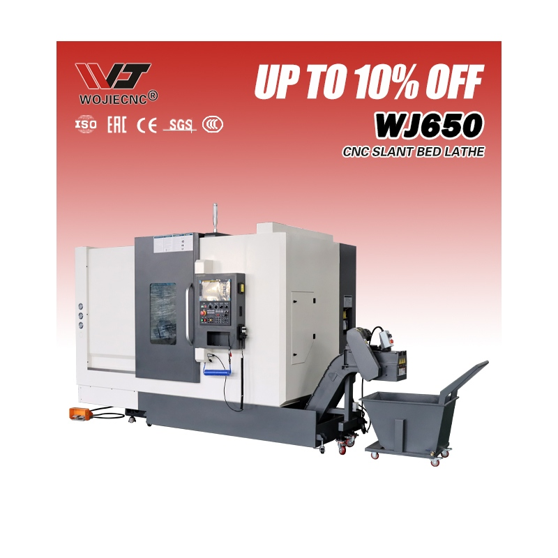 Double Spindle Turning Center Wj650ds Siemens Fanuc GSK System Gang Type Automatic Slant Bed CNC Lathe Machine for Metal