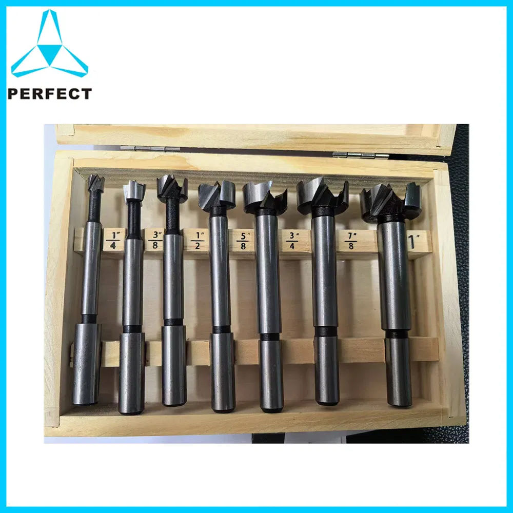 7PCS 1/4"-1" Woodworking Hinge Opener Forstner Drill Bits Set Boring Wood Hole Saw Cutter Drill Bit