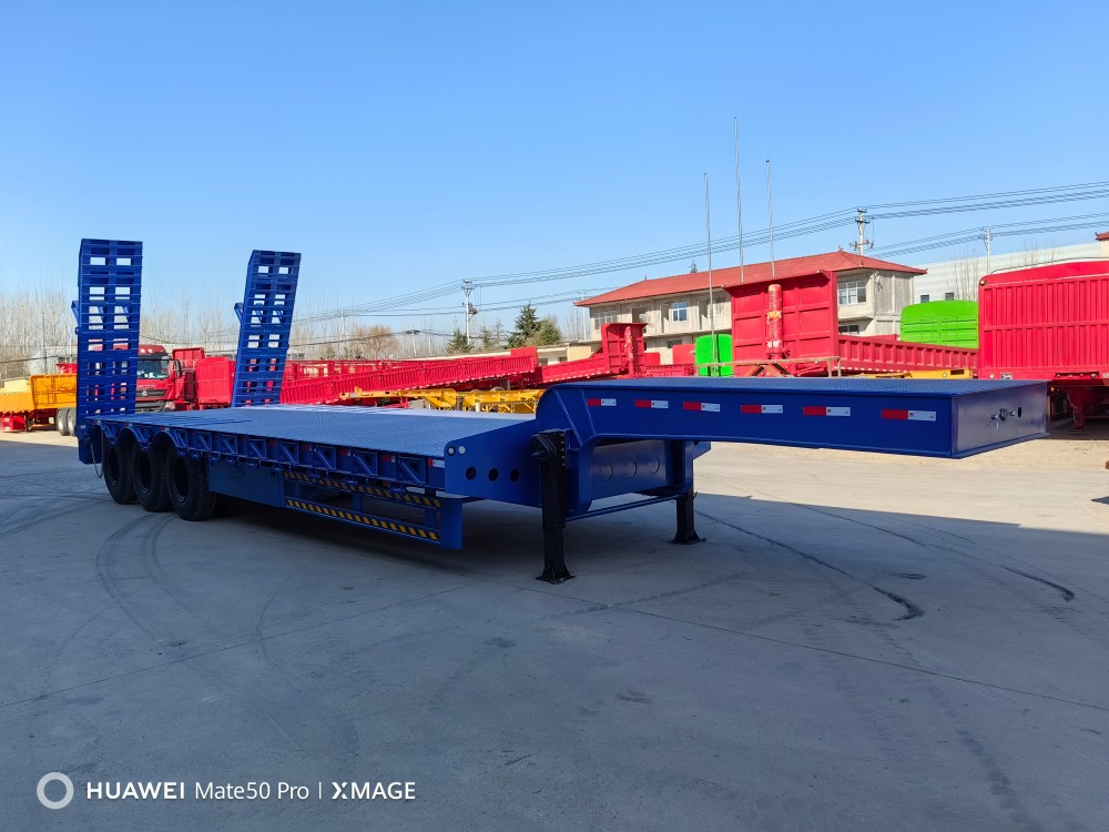 3 4 6 Achsen Schwerlast 60 Tonnen 80 Tonnen 100 Tonnen 120 Tonnen Bagger Transport Rampe Lowboy LKW Anhänger Lowbed Low Bed Sattelauflieger